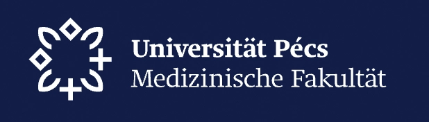 Logo Universitaet Pecz auf blauem Grund