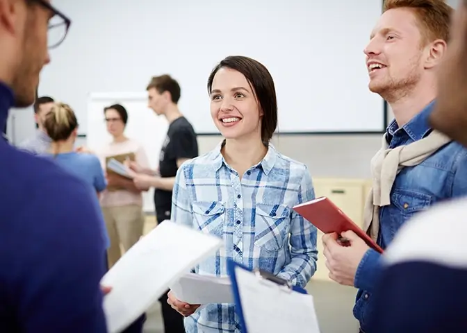 Studenten Psychologie bei einer Veranstaltung